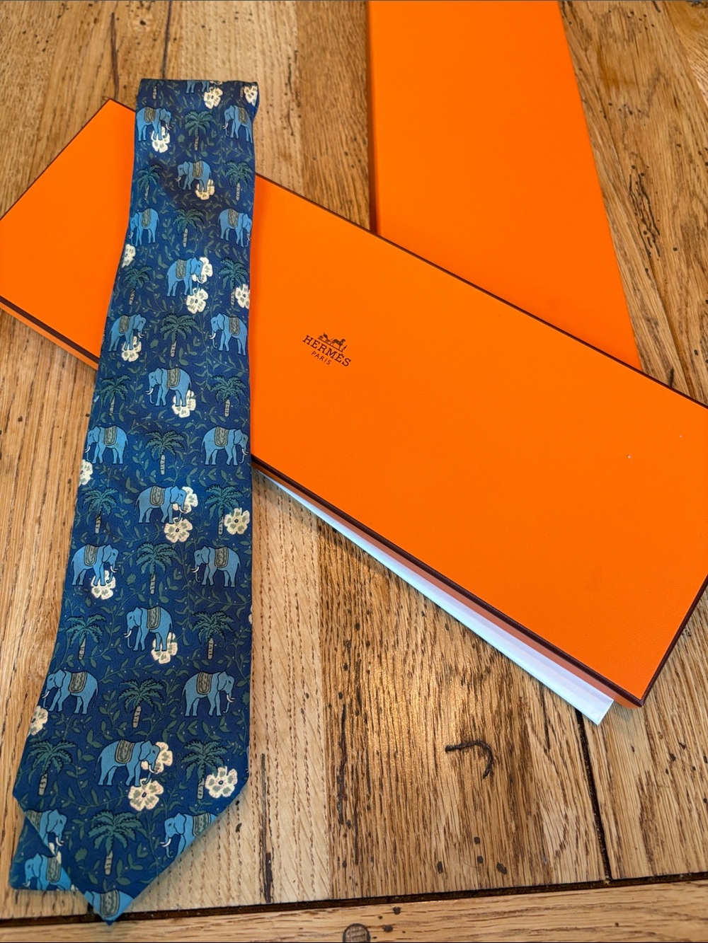 Vintage Hermes Tie With Box